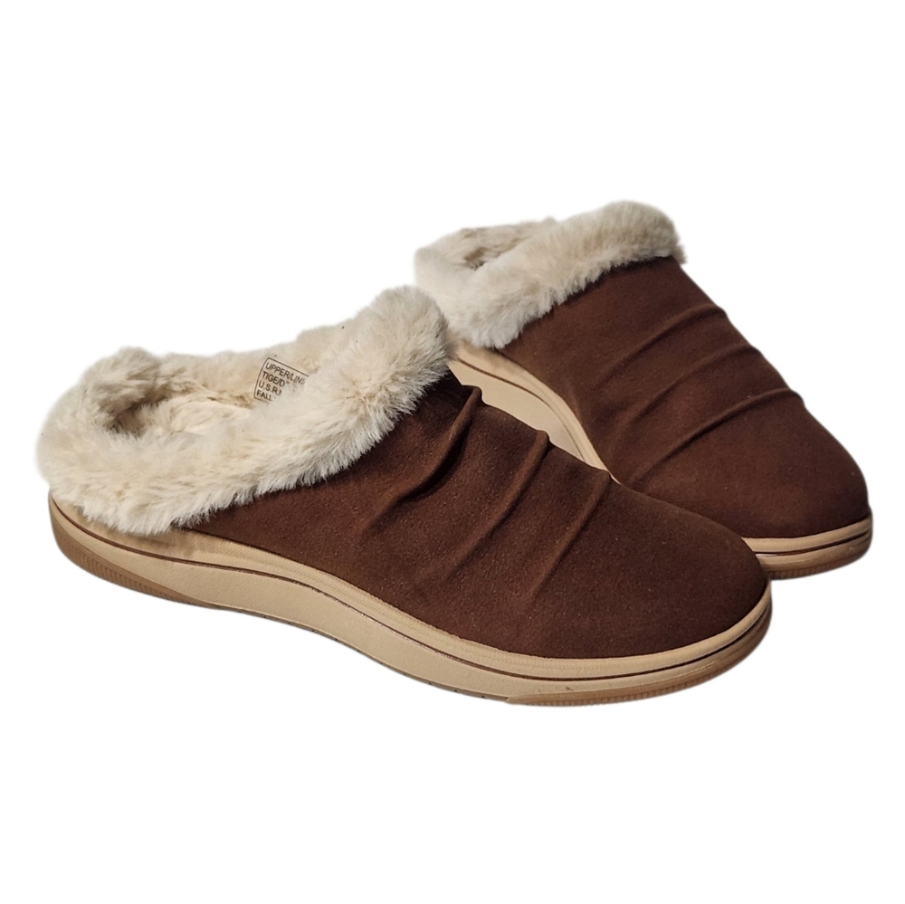 NEW Clarks CloudsteppersBreeze Willow Faux Fur Clogs Size 6